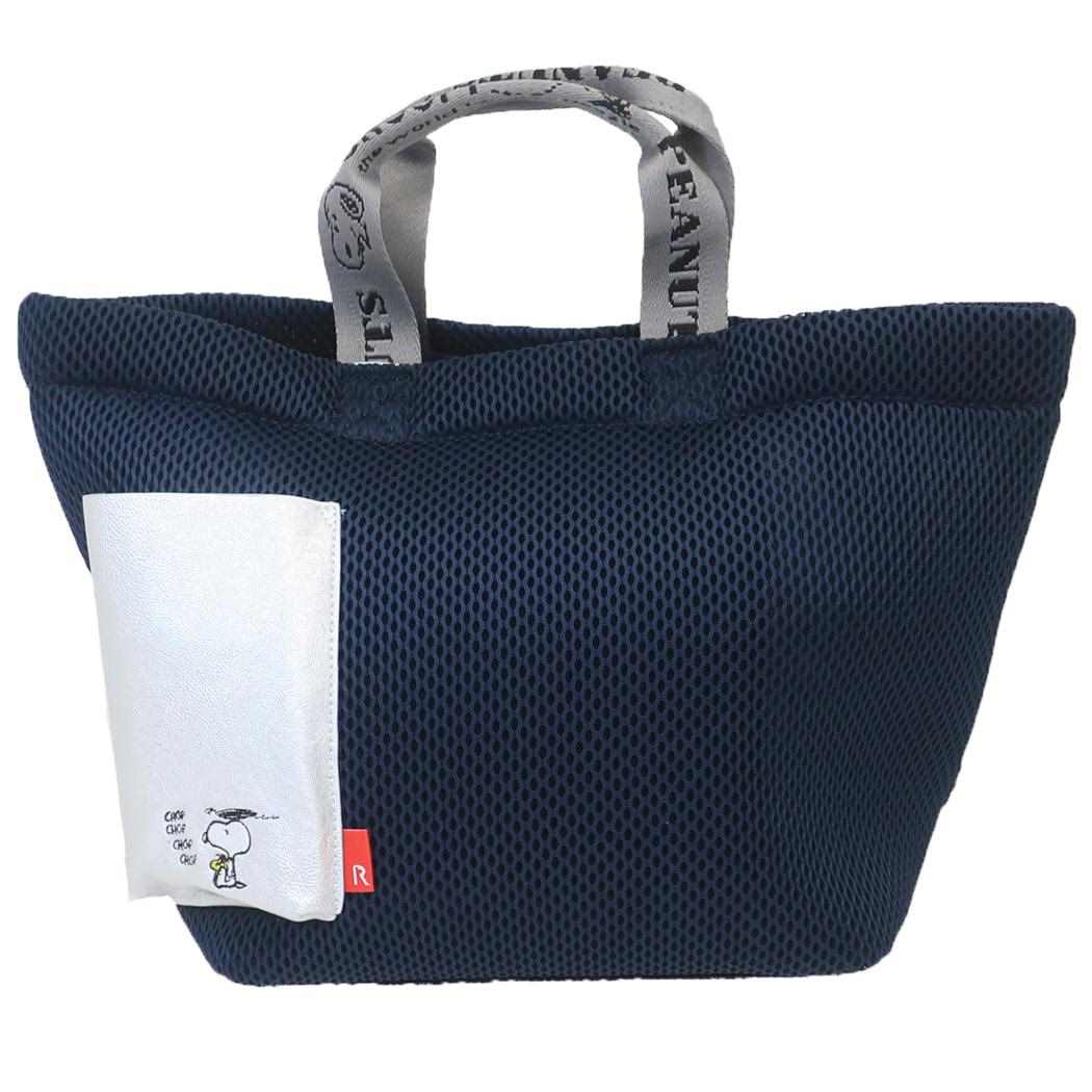 スヌーピー ハンドバッグ IP デリ wafer ウエッファ Peanuts-0K メッシュ生地ミニバッグ NAVY ピーナッツ ルートート 手提げかばん ミニトート キャラクター グッズ シネマコレクション