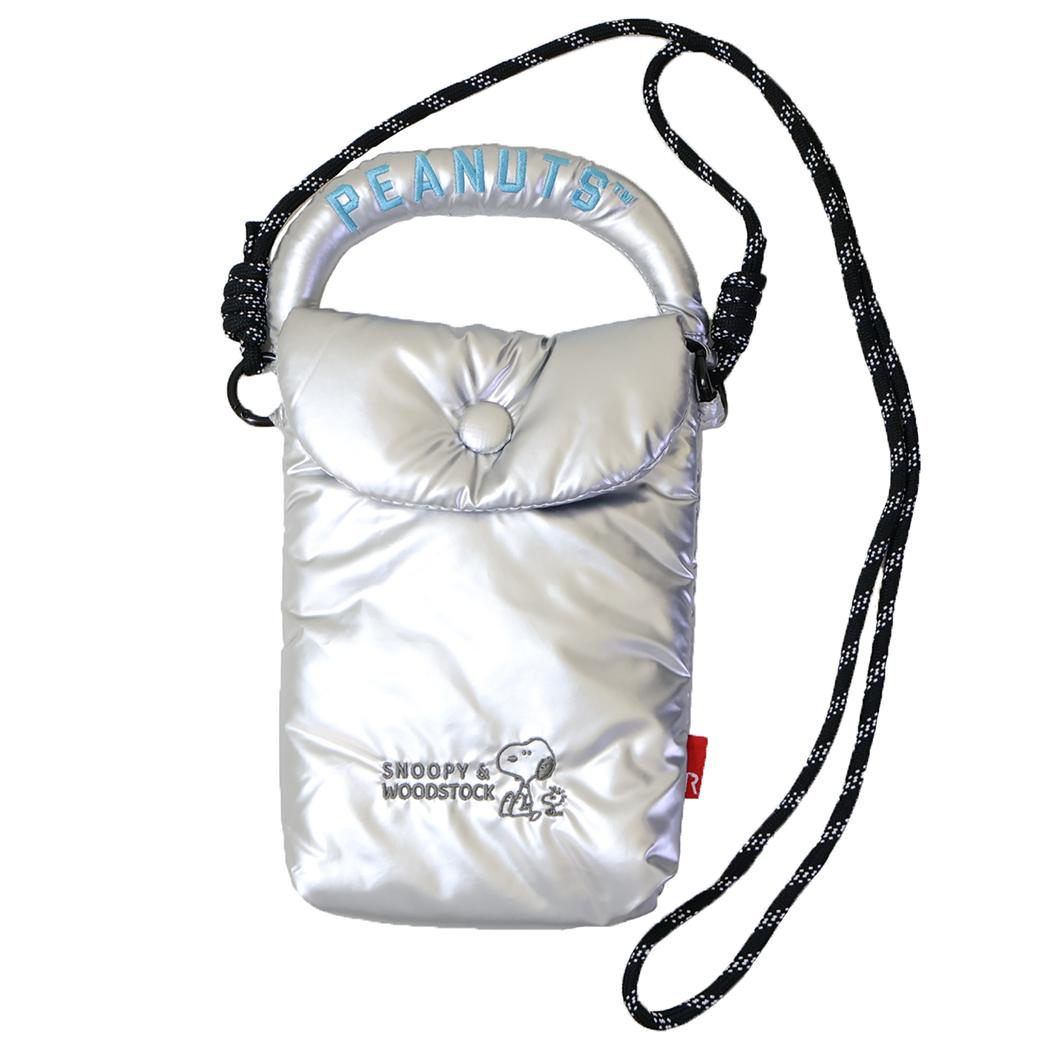 スヌーピー ショルダーバッグ IP.BR.Padded.Peanuts-0S サコッシュ s-silver ピーナッツ ルートート ミニショルダー 斜め掛けかばん キャラクター グッズ シネマコレクション
