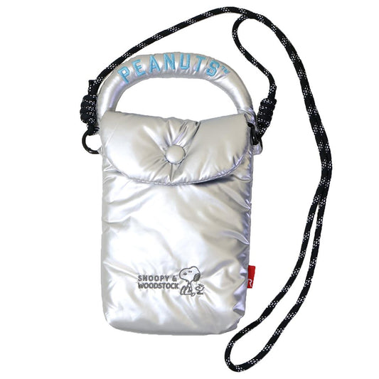 スヌーピー ショルダーバッグ IP.BR.Padded.Peanuts-0S サコッシュ s-silver ピーナッツ ルートート ミニショルダー 斜め掛けかばん キャラクター グッズ シネマコレクション
