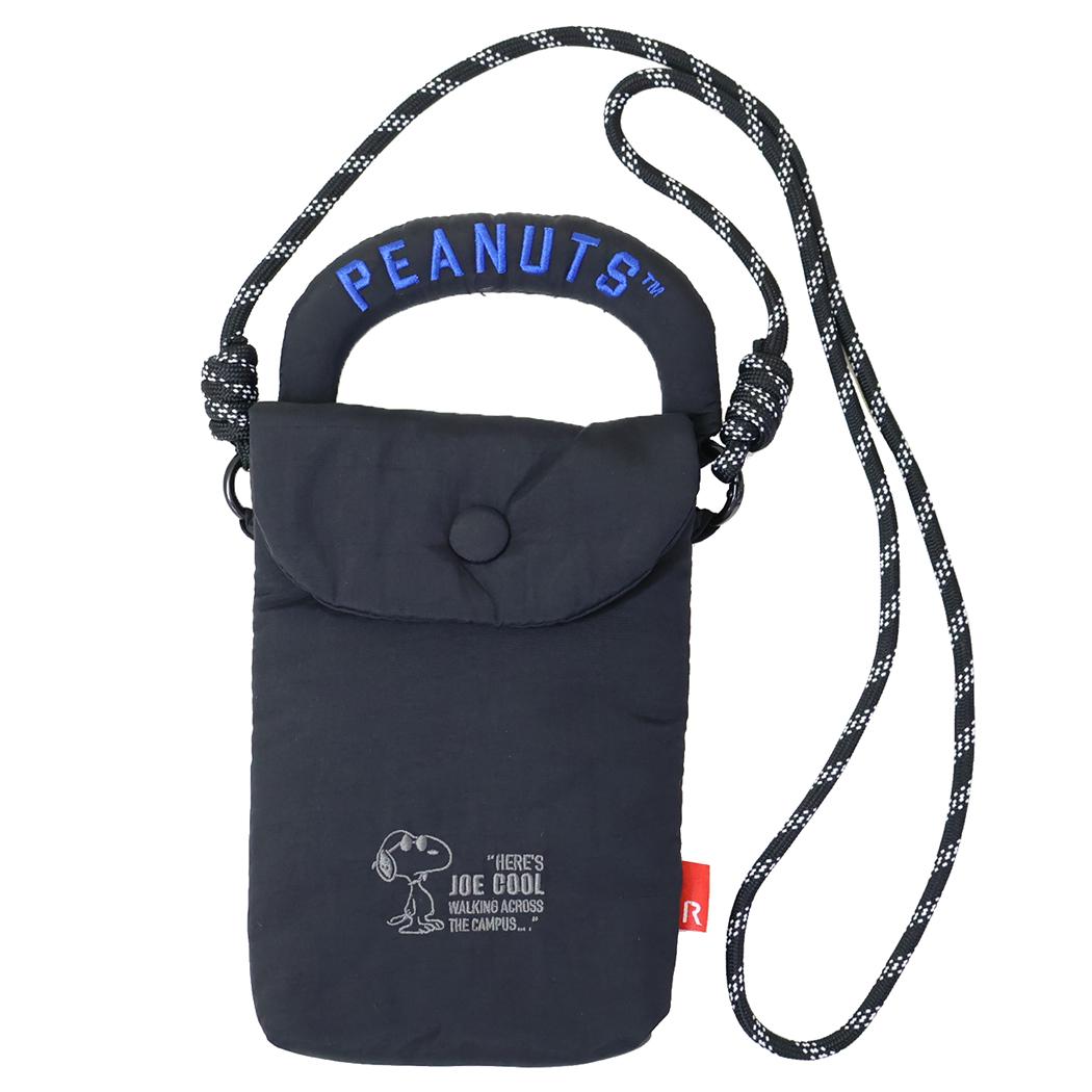 スヌーピー ショルダーバッグ IP.BR.Padded.Peanuts-0S サコッシュ m-black ピーナッツ ルートート ミニショルダー 斜め掛けかばん キャラクター グッズ シネマコレクション