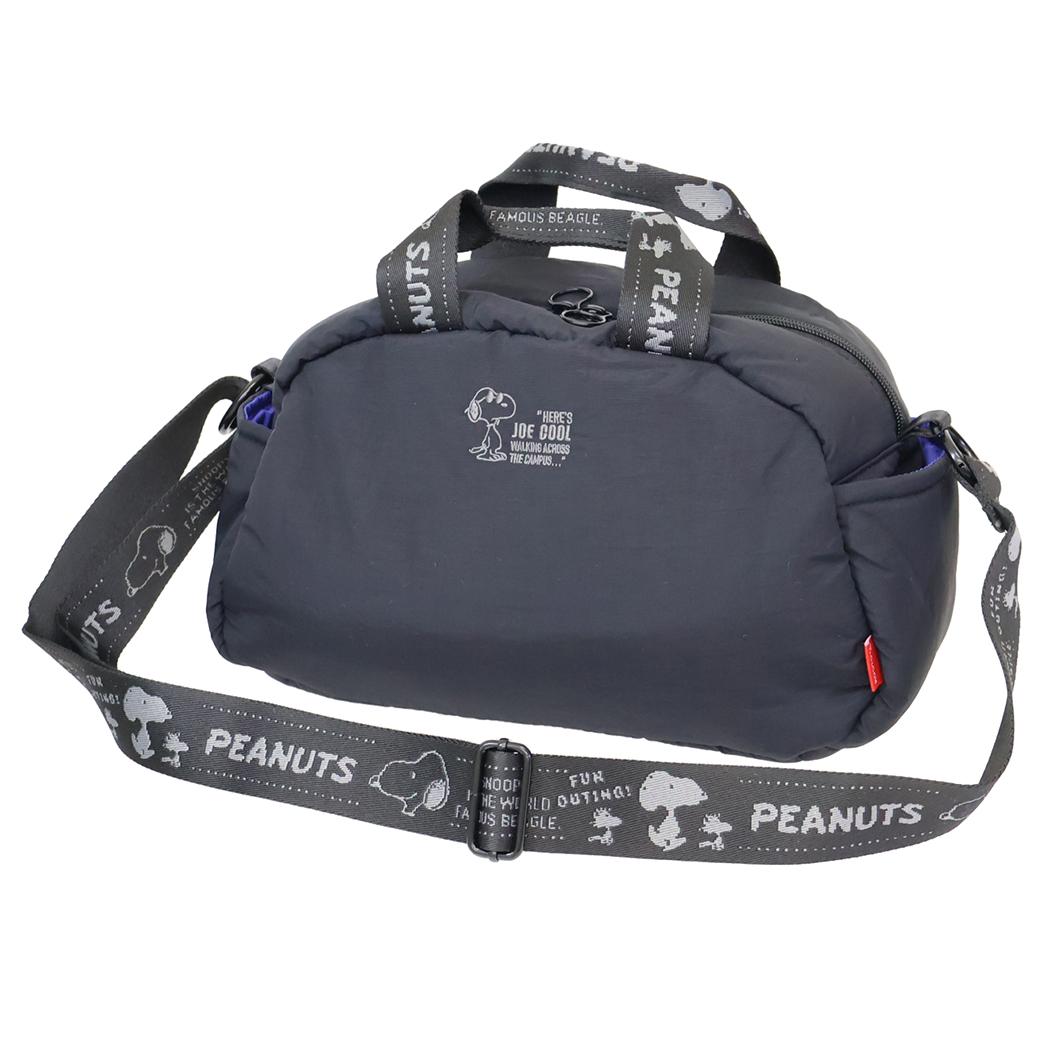 スヌーピー ショルダーバッグ IP.デリPadded.Peanuts-0S DELIミニバッグ m-black ピーナッツ ルートート ミニショルダー 斜め掛けかばん キャラクター グッズ シネマコレクション