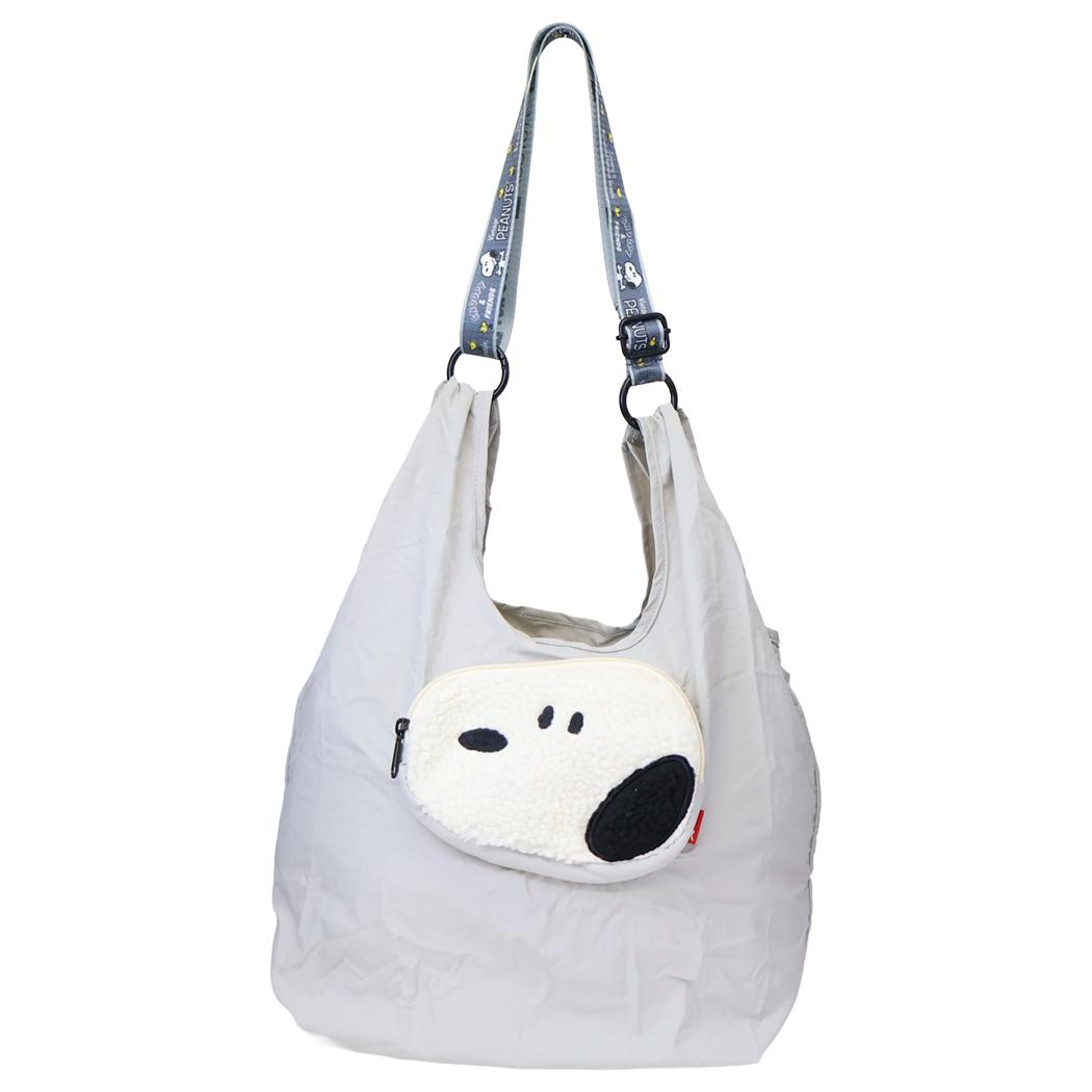 スヌーピー トートバッグ IP.RS.Peanuts-0P パッカブルショッパー型ショルダー Smile ピーナッツ ルートート ルーショッパー キャラクター グッズ シネマコレクション
