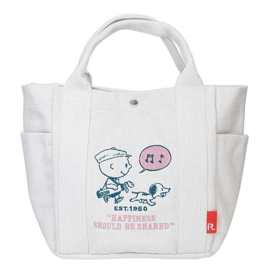 スヌーピー ハンドバッグ IP.デリ.Peanuts-0X DELIコットンミニバッグ Oatmeal ピーナッツ ルートート 手提げかばん キャラクター グッズ シネマコレクション