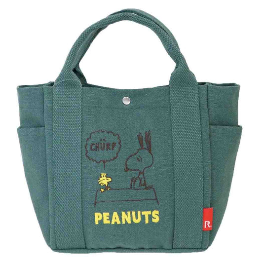 スヌーピー ハンドバッグ IP.デリ.Peanuts-0X DELIコットンミニバッグ Green ピーナッツ ルートート 手提げかばん キャラクター グッズ シネマコレクション