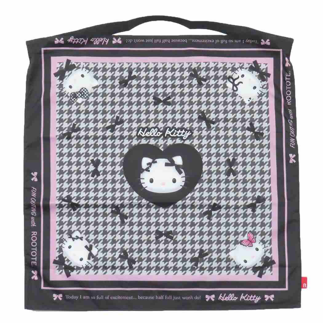 ハローキティ トートバッグ IP.TABLO50.ハローキティ A スカーフバッグ houndstooth サンリオ ルートート 手提げかばん キャラクター グッズ シネマコレクション