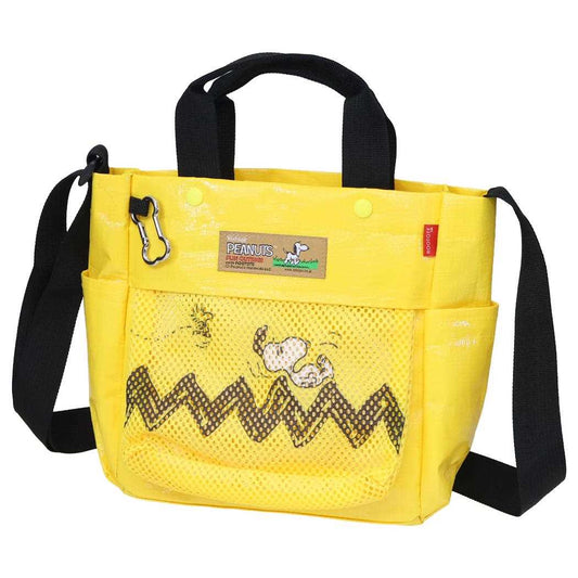 スヌーピー トートバッグ IP.SQ.Buddy.Peanuts-1E SQUAREお散歩バッグ YELLOW ピーナッツ ルートート ショルダー 2way 軽量 プレゼント キャラクター グッズ シネマコレクション