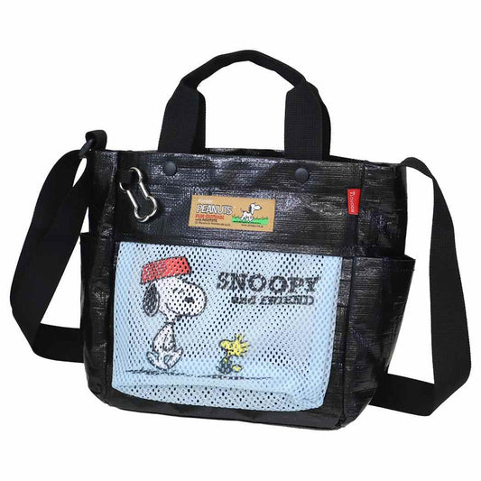 スヌーピー トートバッグ IP.SQ.Buddy.Peanuts-1E SQUAREお散歩バッグ BLACK ピーナッツ ルートート ショルダー 2way 軽量 プレゼント キャラクター グッズ シネマコレクション