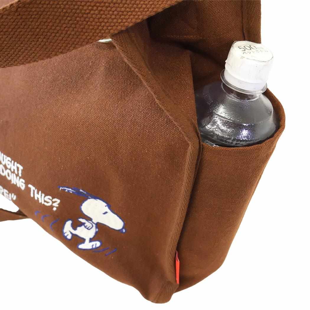 スヌーピー トートバッグ IP A4W 2way Peanuts 1J キャンバス生地ミディアムバッグ ROOTOTE Brown ピーナッツ ルートート