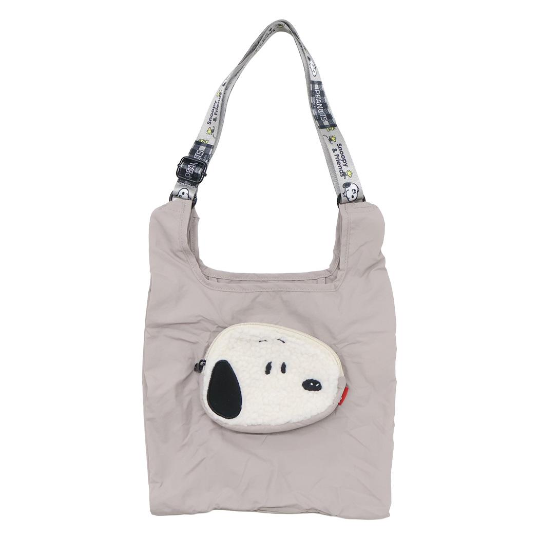 スヌーピー エコバッグ マーケットバッグ パッカブル IP.RSmid.Peanuts-1O Smile ピーナッツ ルートート