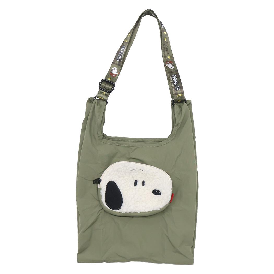 スヌーピー エコバッグ マーケットバッグ パッカブル IP.RSmid.Peanuts-1O Flying Ace ピーナッツ ルートート