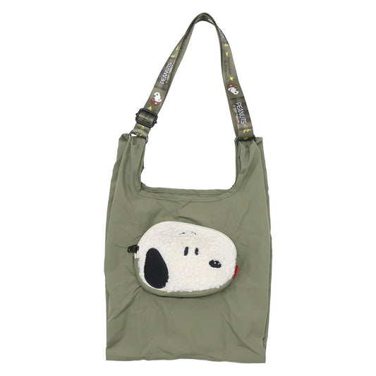 スヌーピー エコバッグ マーケットバッグ パッカブル IP.RSmid.Peanuts-1O Flying Ace ピーナッツ ルートート