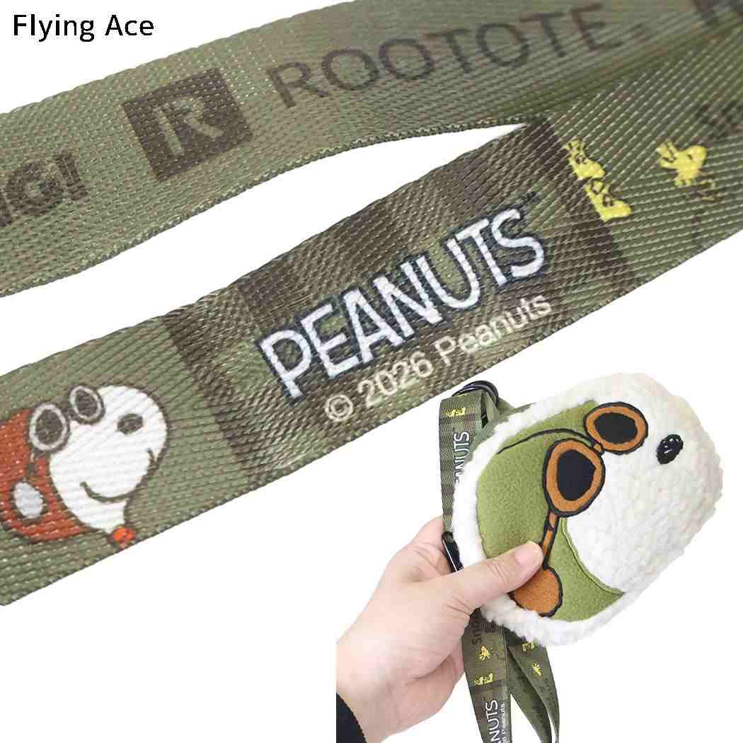 スヌーピー エコバッグ マーケットバッグ パッカブル IP.RSmid.Peanuts-1O Flying Ace ピーナッツ ルートート