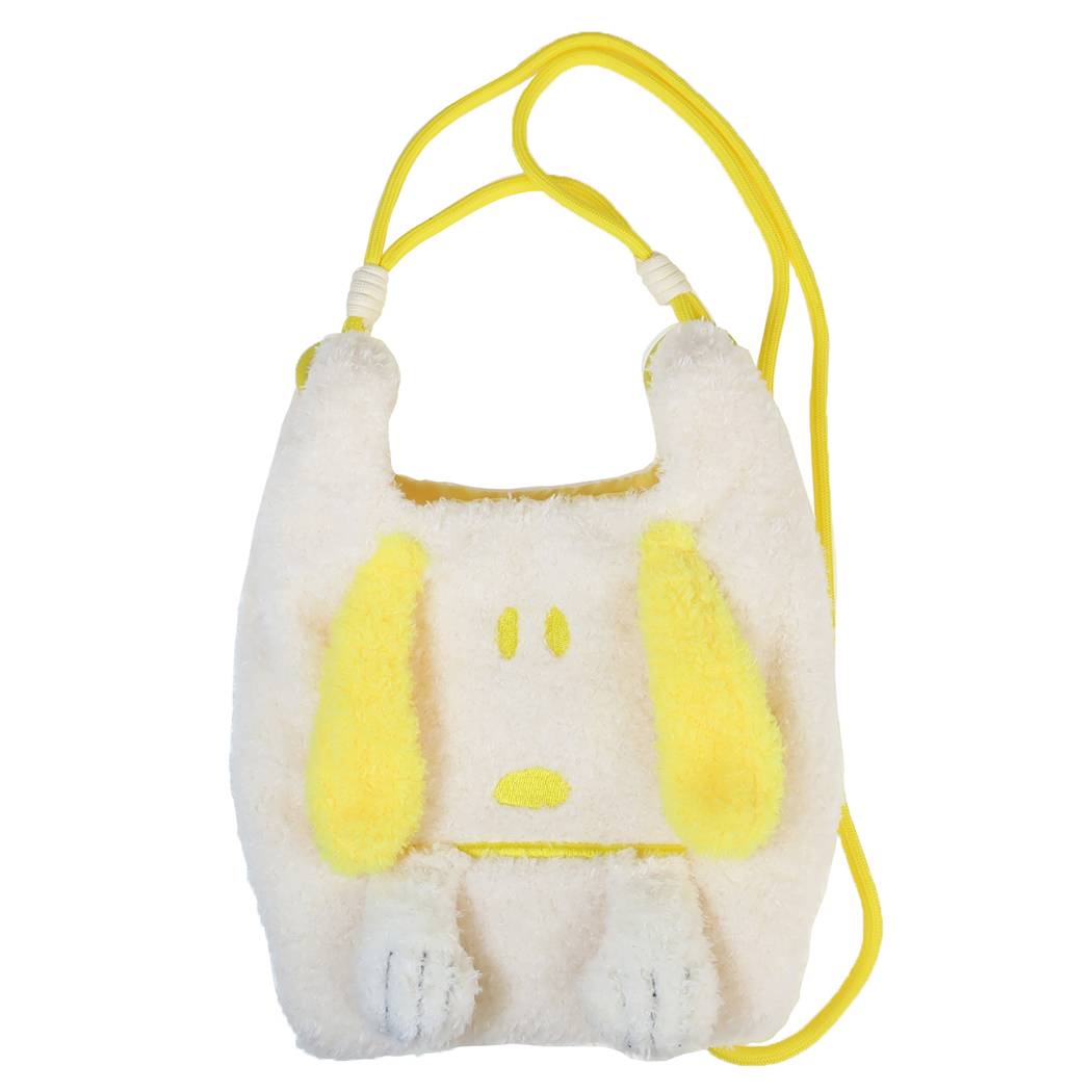 スヌーピー 肩掛けバッグ ぬいぐるみ ミニ ショルダーバッグ IP.RSmクリプティッドPNTS-1R イエロー ピーナッツ ルートート