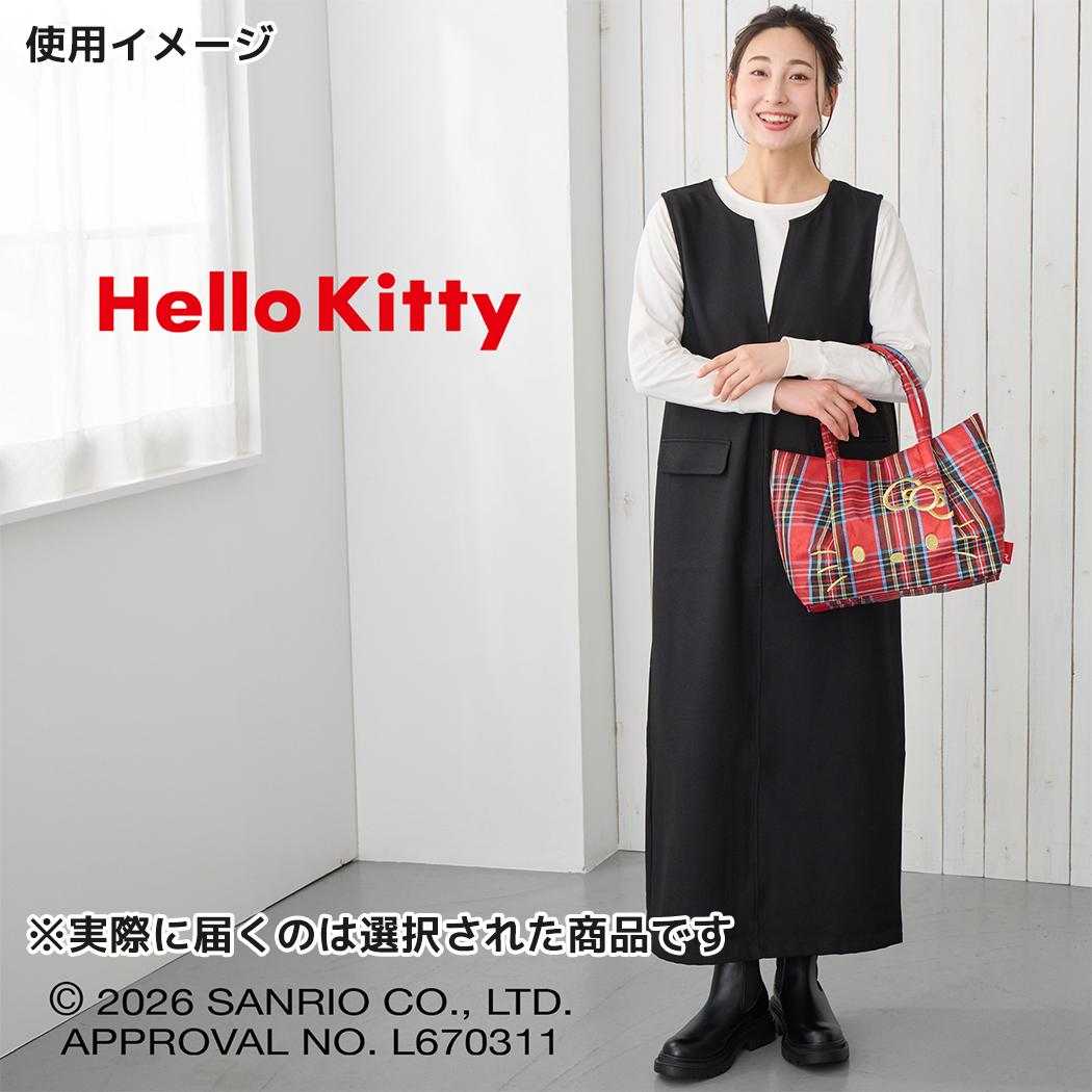 ハローキティ トートバッグ DELI デイリーバッグ IP.デリ.チェック.B RED サンリオ ルートート