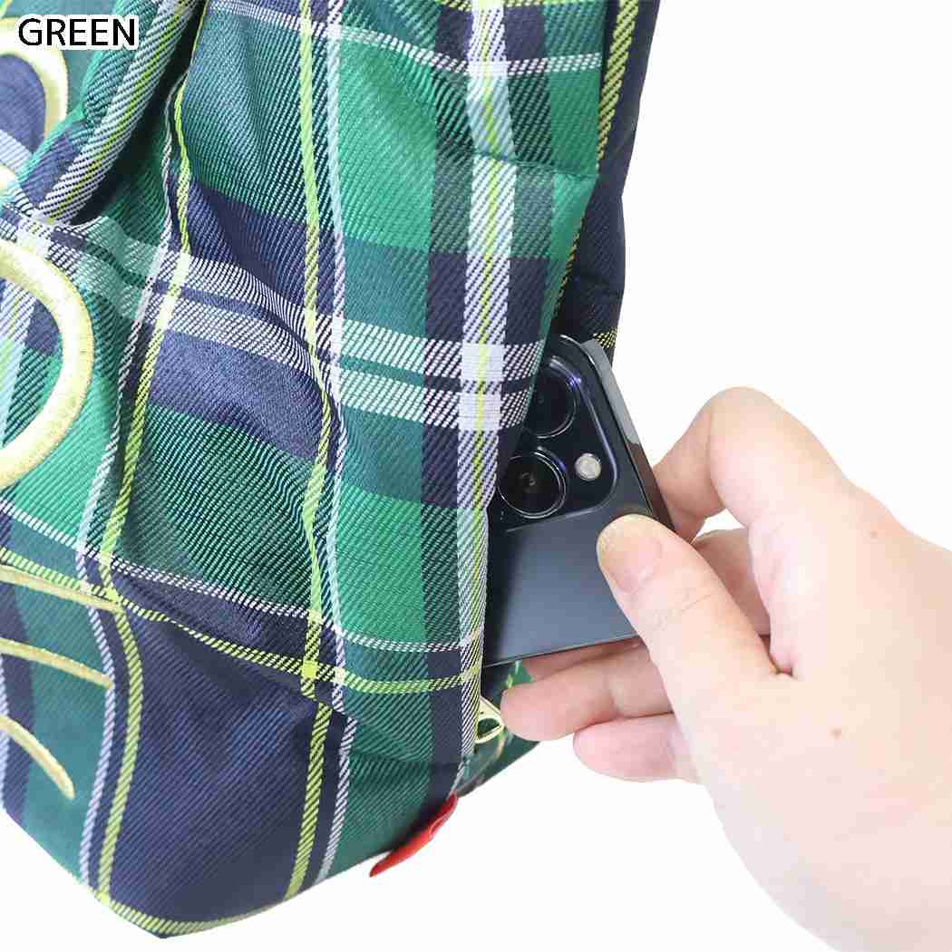 ハローキティ トートバッグ DELI デイリーバッグ IP.デリ.チェック.B GREEN サンリオ ルートート