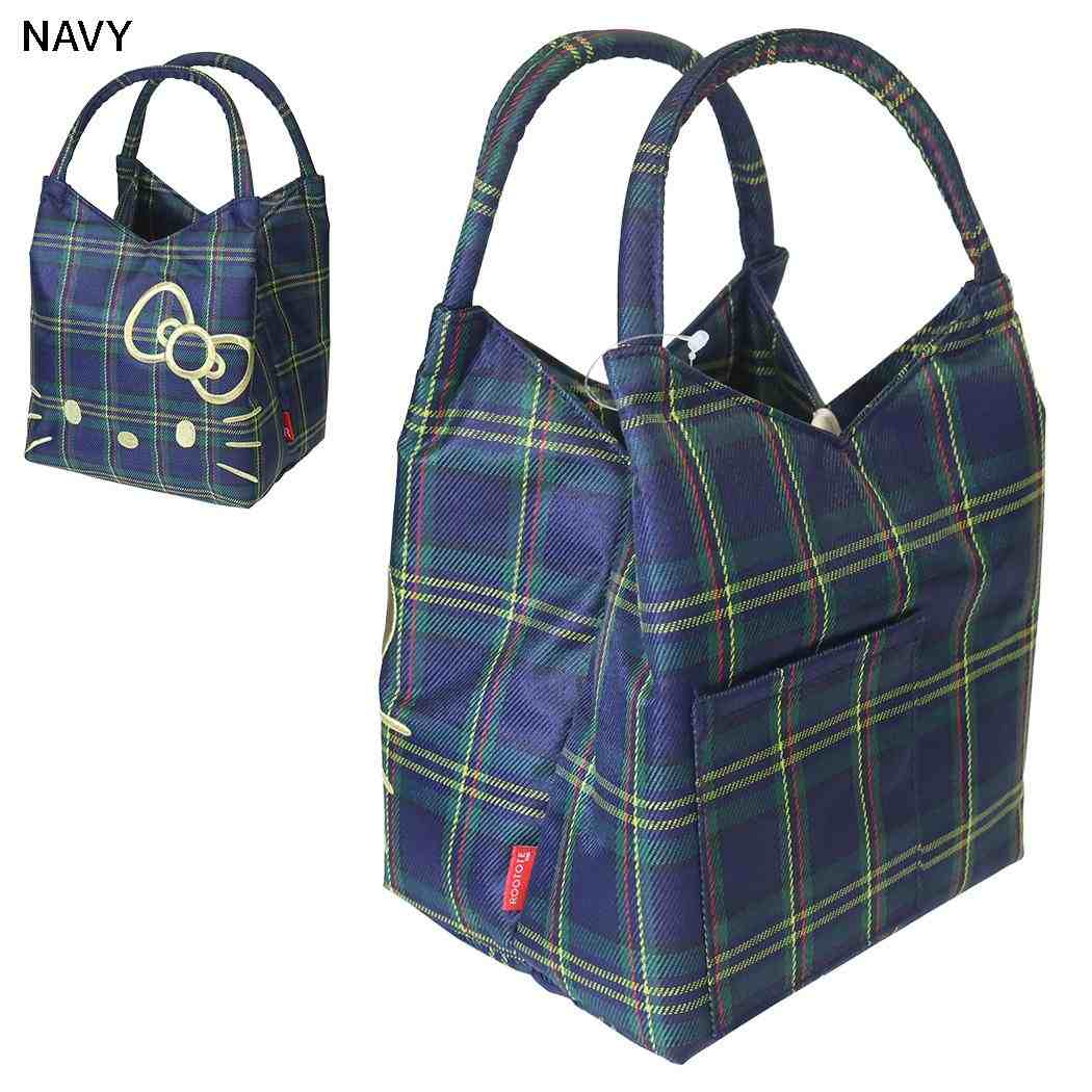 ハローキティ トートバッグ babyroo ミニバッグ IP.ベビールー.チェック.B NAVY サンリオ ルートート