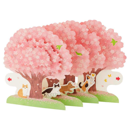 春 グリーティングカード 立体カード 桜からネコ サンリオ プレゼント 封筒付き メッセージカード グッズ メール便可 シネマコレクション
