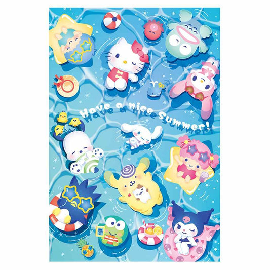 サンリオキャラクターズ グリーティングカード MXショチュウ JSP 69-6 サマー プール Sanrio サンリオ メッセージカード ポストカード はがき 3Dカード グッズ メール便可 シネマコレクション