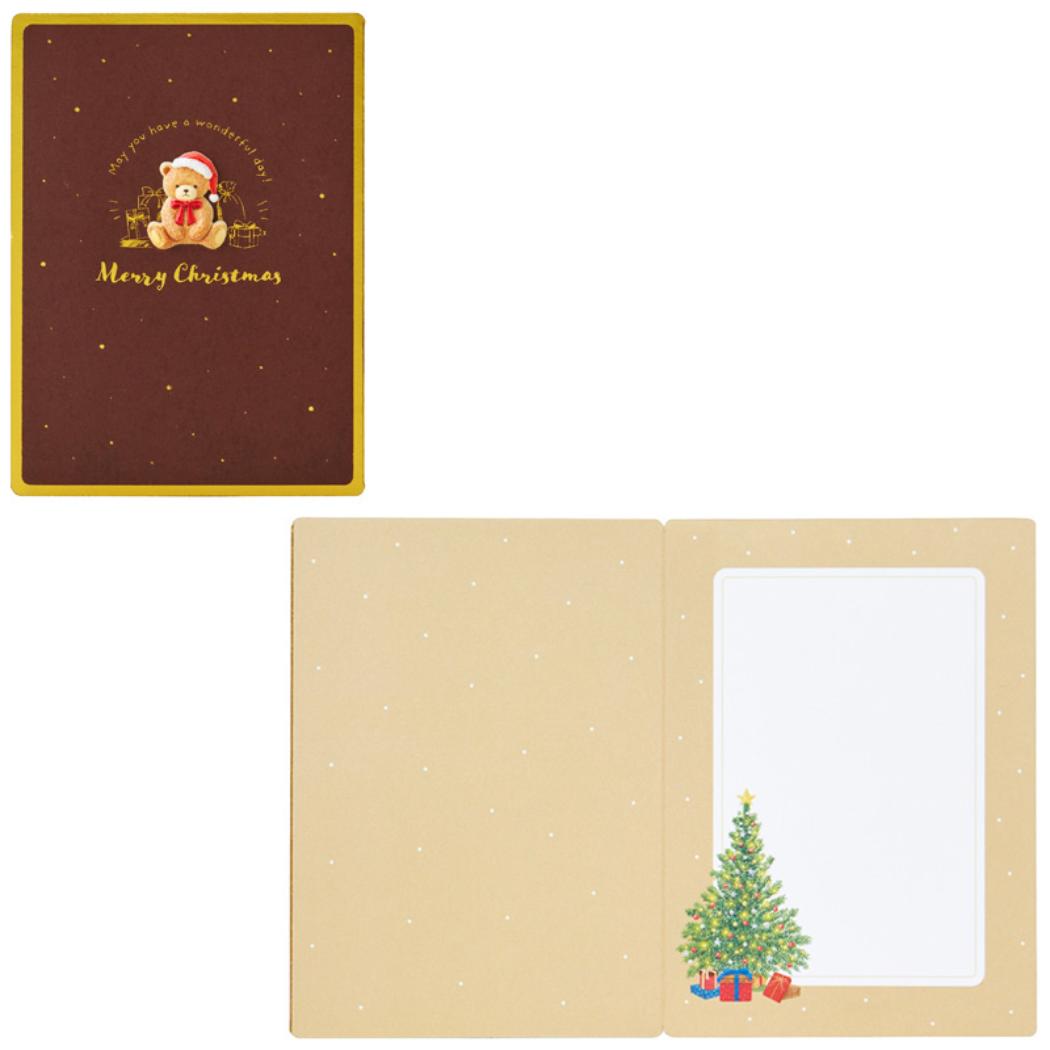 CHRISTMAS グリーティングカード クリスマスカード JX2-4 テディベア サンリオ プレゼント メッセージカード グッズ メール便可 シネマコレクション