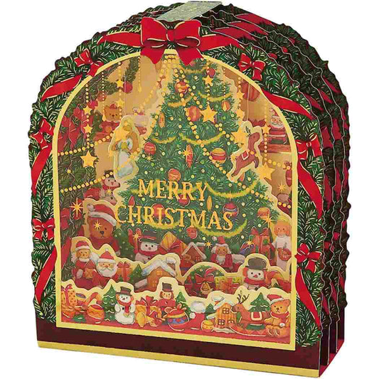 CHRISTMAS グリーティングカード クリスマスカード jx38-3 アーチ枠の中におもちゃぎっしり サンリオ プレゼント Xmasカード グッズ メール便可 シネマコレクション