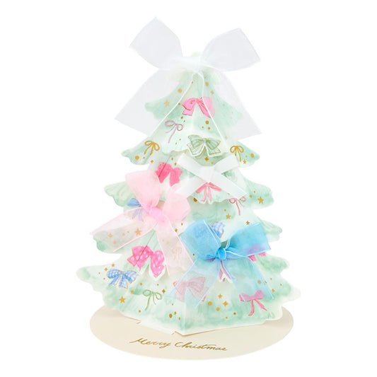 CHRISTMAS グリーティングカード クリスマスカード JX 50-5 リボンツリー サンリオ プレゼント メッセージカード グッズ メール便可 シネマコレクション