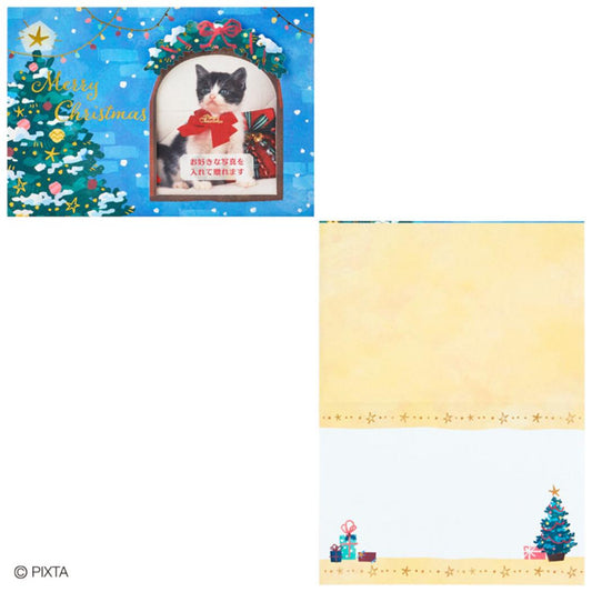CHRISTMAS グリーティングカード クリスマスカード JX8-4 フォトフレーム 窓 サンリオ プレゼント メッセージカード グッズ メール便可 シネマコレクション