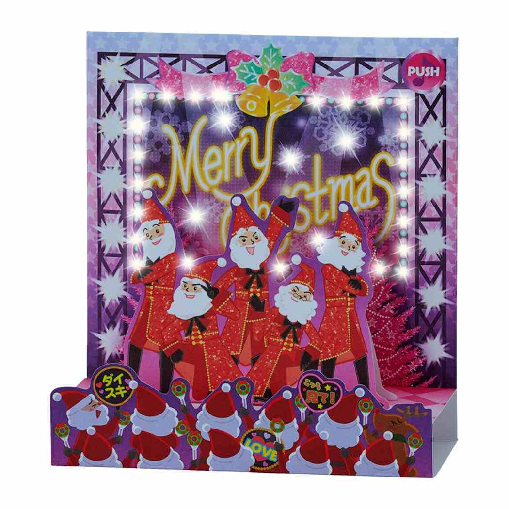 CHRISTMAS グリーティングカード メロディJXPM 16-5 クリスマスカード 立体 光るステージ サンリオ プレゼント ポップアップ グッズ メール便可 シネマコレクション