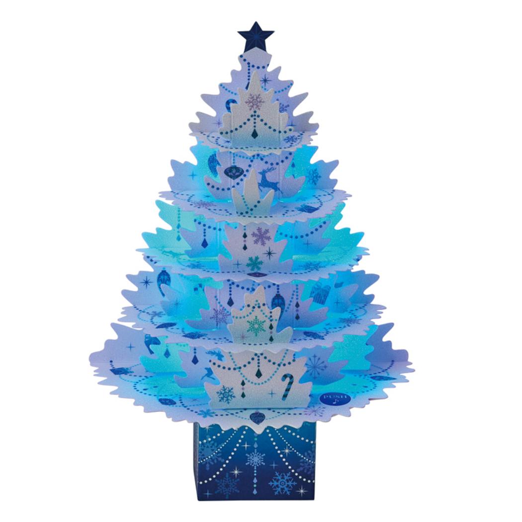 CHRISTMAS グリーティングカード メロディ JXPM23-4 クリスマスカード 立体 白ラメツリー サンリオ プレゼント ポップアップ グッズ メール便可 シネマコレクション