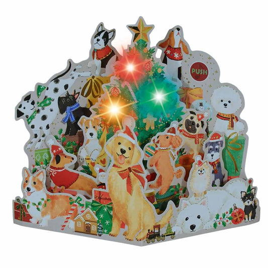 CHRISTMAS グリーティングカード メロディJXPM 4-5 クリスマスカード 立体 イヌいっぱい サンリオ プレゼント ポップアップ グッズ メール便可 シネマコレクション