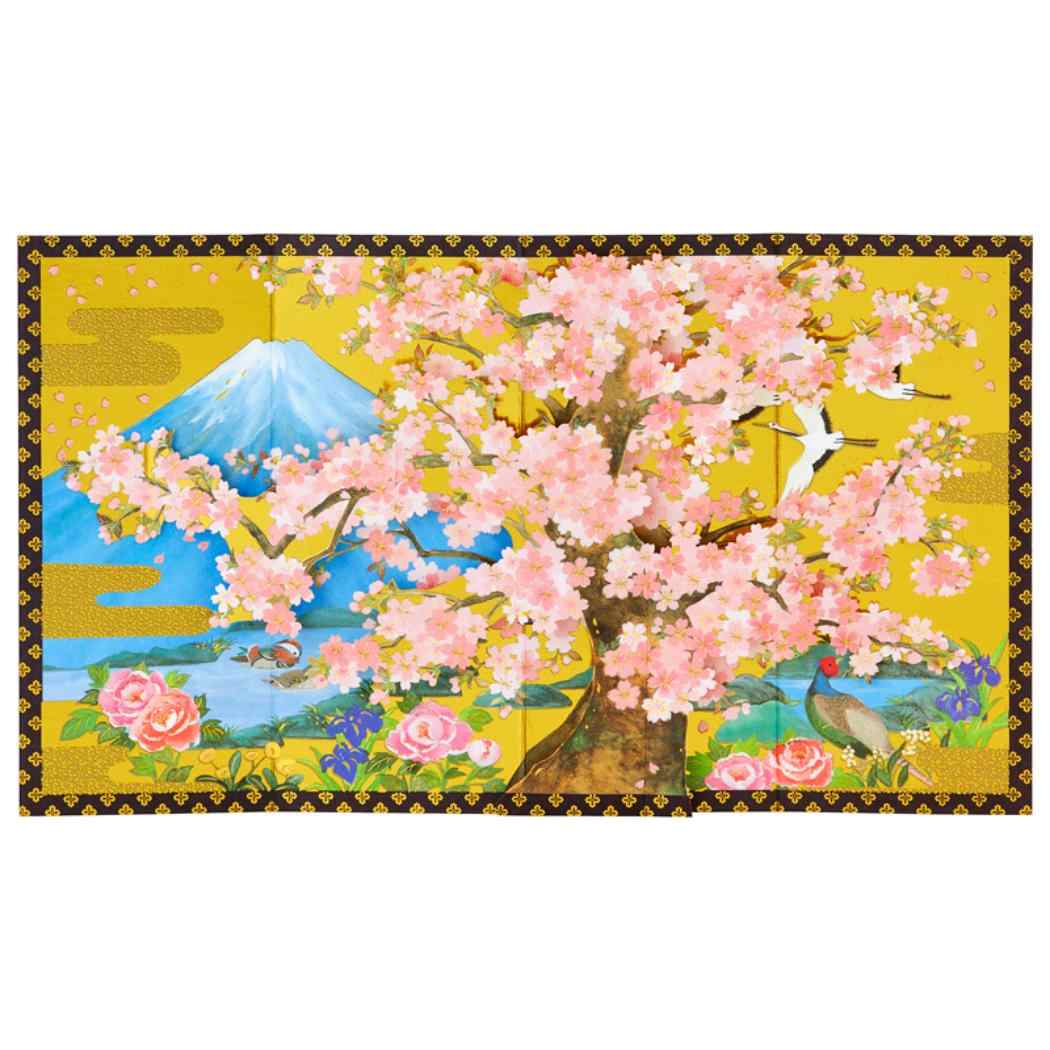 グリーティングカード 多目的 桜びょうぶ 和風カード WA12-6 サンリオ