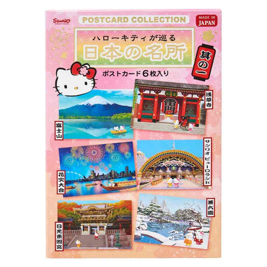 ハローキティ POSTCARD KTタビニツキWA6-5 和風カード　6枚 ハローキティポストカードセット其の一 サンリオ サンリオ 多目的 日本の名所 キャラクター グッズ メール便可 シネマコレクション