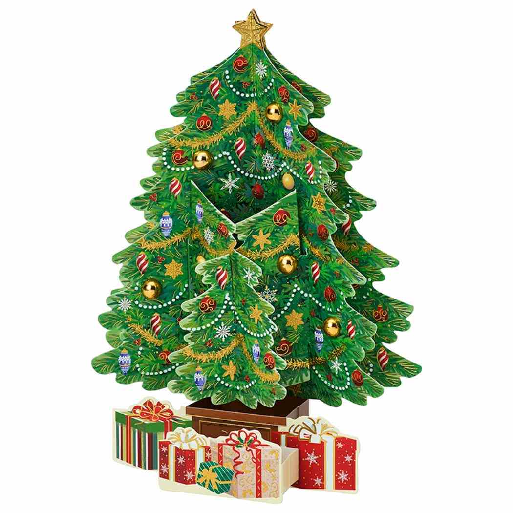 CHRISTMAS グリーティングカード クリスマス モミの木のツリー 1枚入り JX46-6 サンリオ