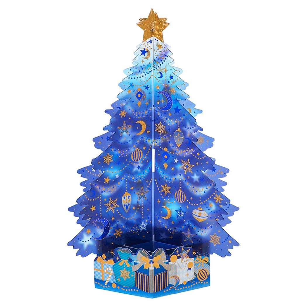 CHRISTMAS グリーティングカード クリスマス 夜空のツリー 1枚入り JX48-6 サンリオ