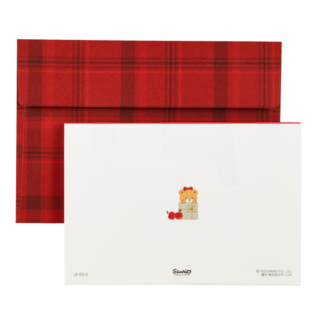 CHRISTMAS グリーティングカード クリスマス ハローキティツリーとスノーマン 1枚入り JX53-6 Sanrio サンリオ