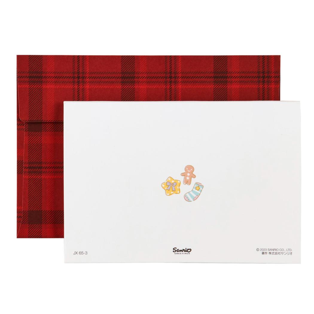 CHRISTMAS グリーティングカード クリスマス リトルツインスターズ リースにふたり 1枚入り JX55-6 Sanrio サンリオ