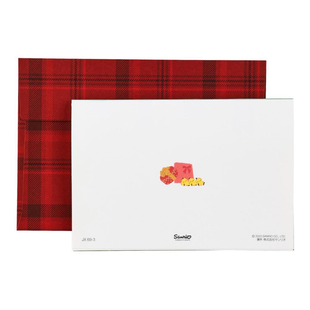 CHRISTMAS グリーティングカード クリスマス ポチャッコ 暖炉からころん 1枚入り JX62-6 Sanrio サンリオ
