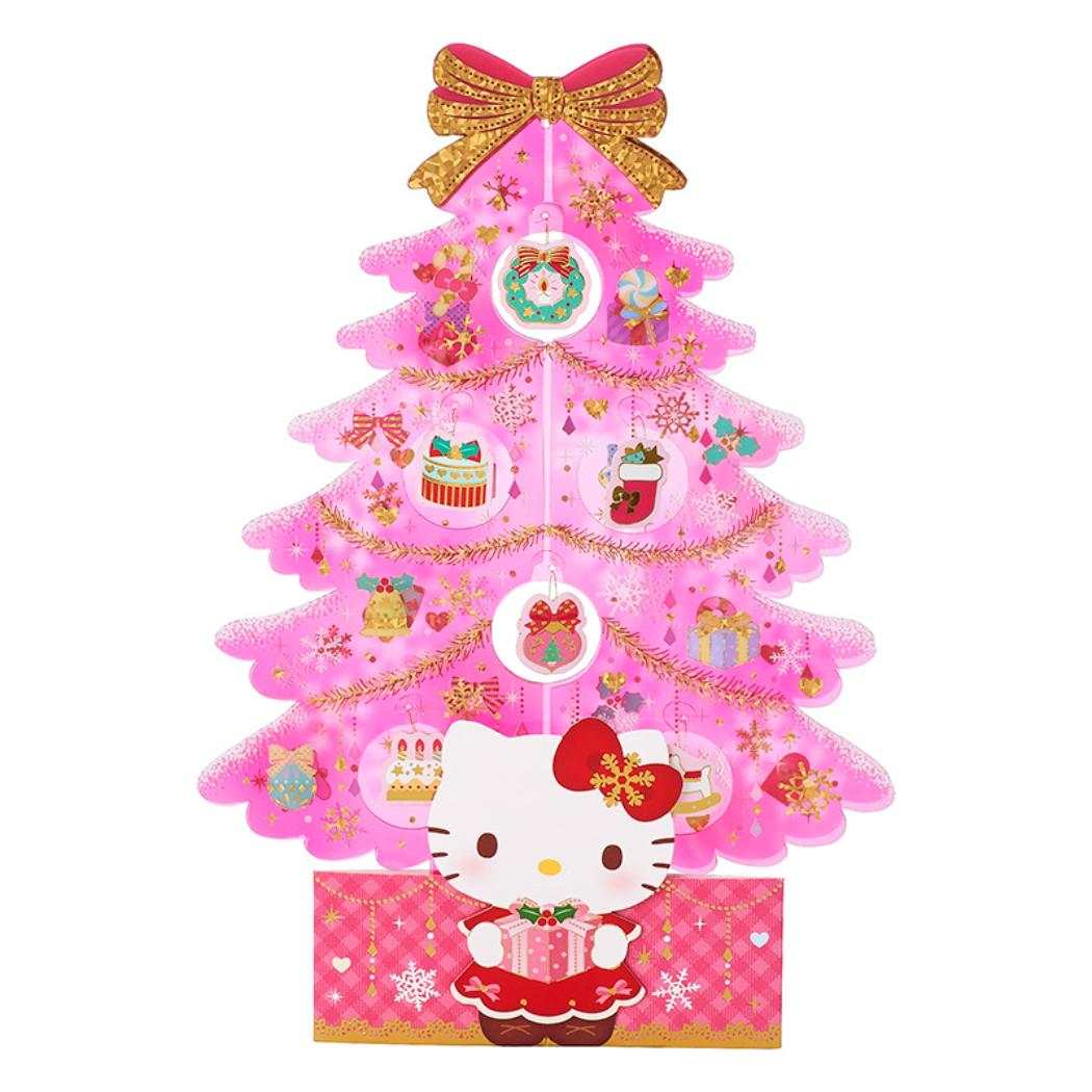 CHRISTMAS グリーティングカード クリスマス ハローキティ ピンクツリー 1枚入り JX65-6 Sanrio サンリオ
