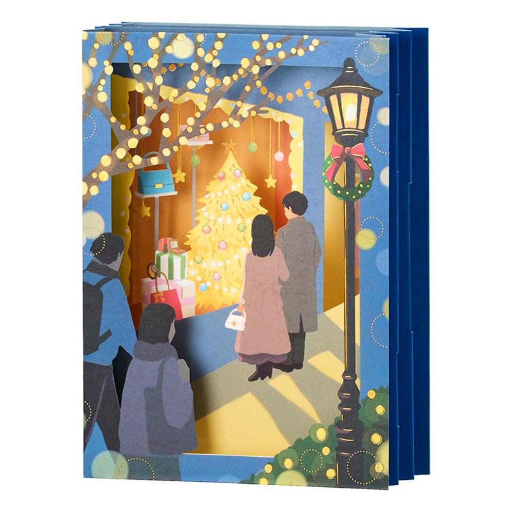 CHRISTMAS グリーティングカード クリスマス ショーウインドー 1枚入り JX83-6 サンリオ