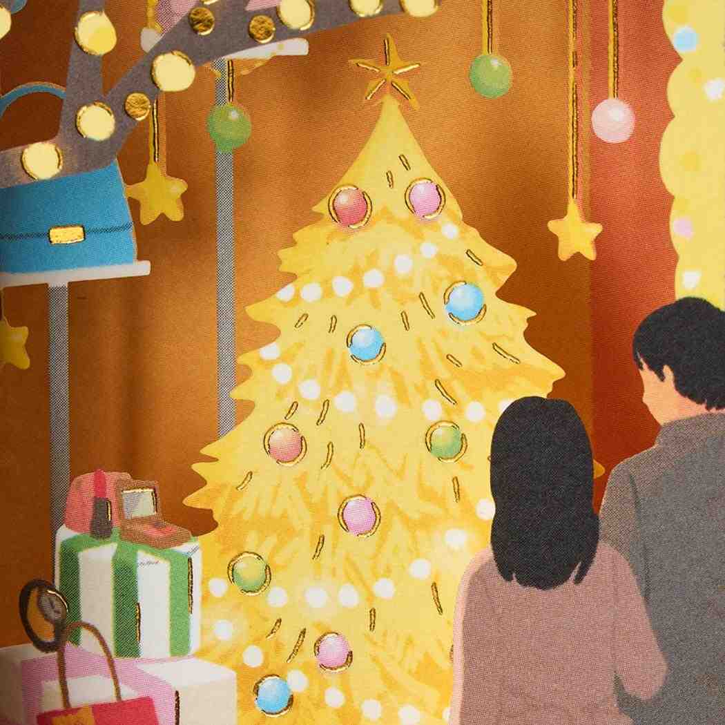 CHRISTMAS グリーティングカード クリスマス ショーウインドー 1枚入り JX83-6 サンリオ