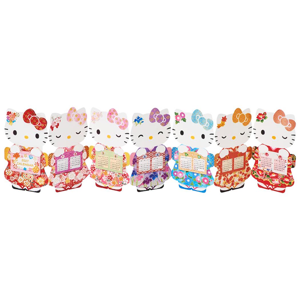 CHRISTMAS グリーティングカード 和風クリスマス ハローキティ カレンダー 1枚入り JXJ18-6 Sanrio サンリオ