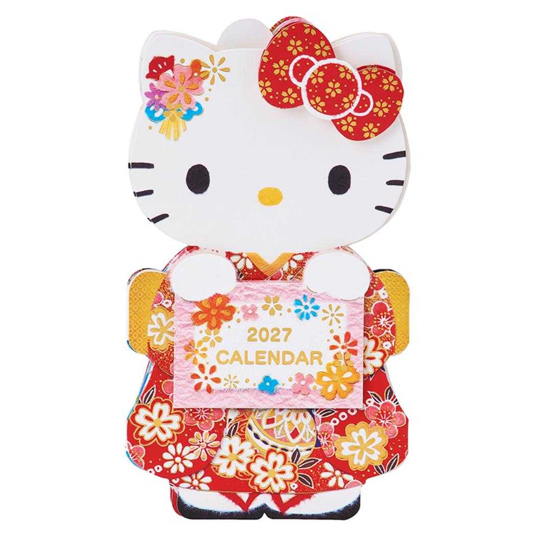 CHRISTMAS グリーティングカード 和風クリスマス ハローキティ カレンダー 1枚入り JXJ18-6 Sanrio サンリオ
