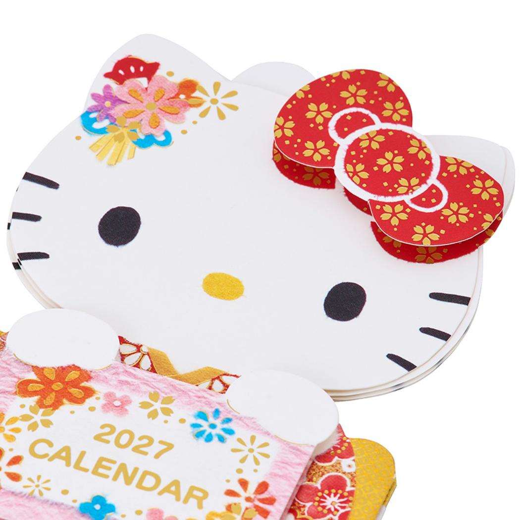 CHRISTMAS グリーティングカード 和風クリスマス ハローキティ カレンダー 1枚入り JXJ18-6 Sanrio サンリオ