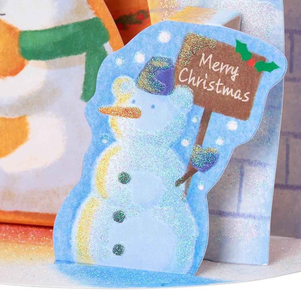 CHRISTMAS グリーティングカード クリスマス ライト＆メロディー シロクマの家 JXPM16-6 サンリオ