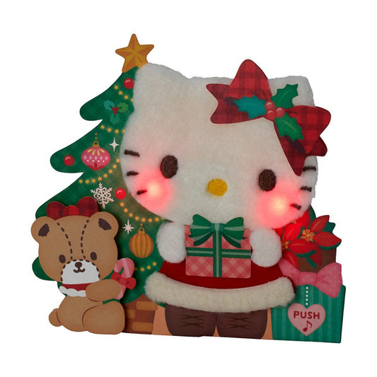 CHRISTMAS グリーティングカード クリスマス ライト＆メロディー ハローキティ ふかふかプレゼント JXPM23-6 Sanrio サンリオ
