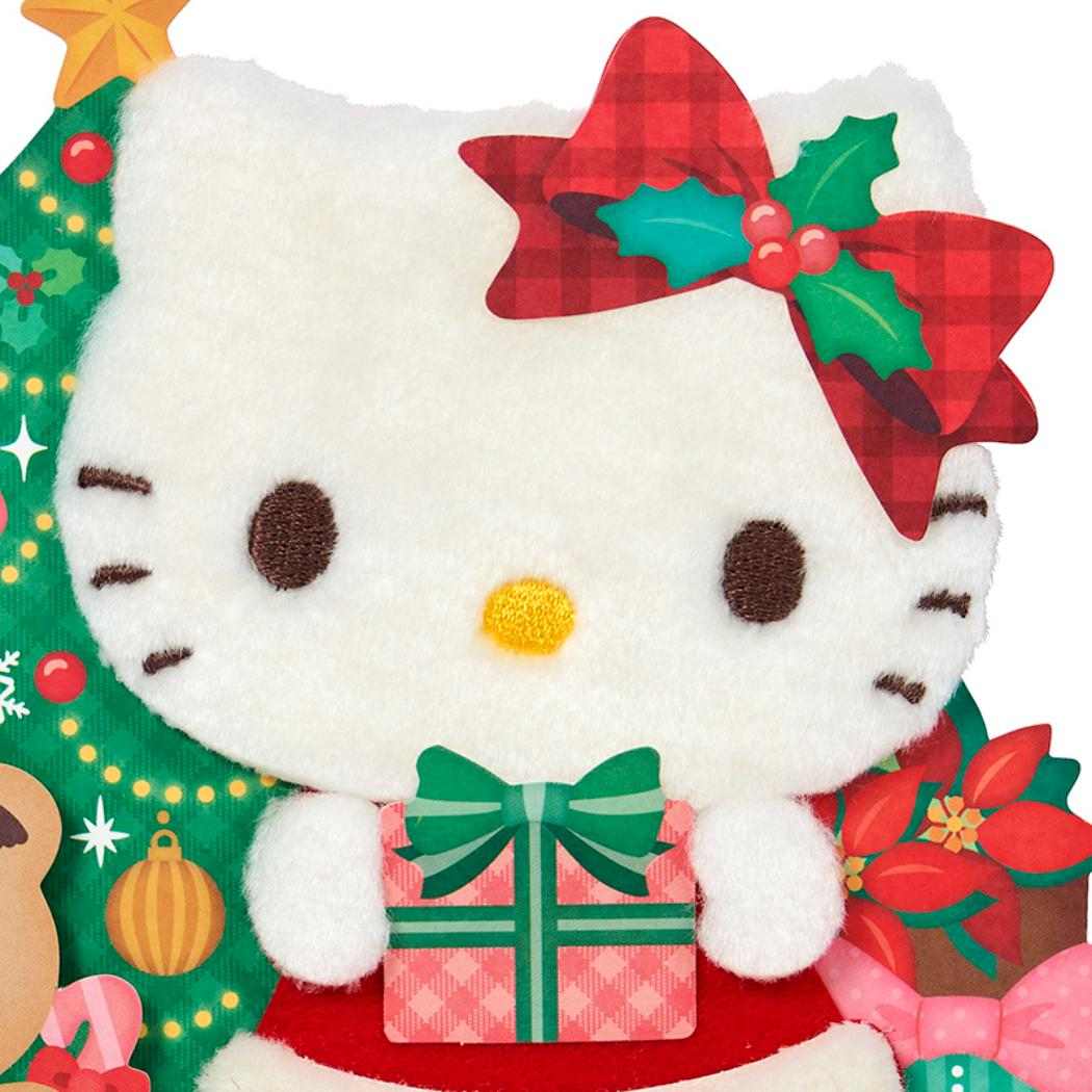 CHRISTMAS グリーティングカード クリスマス ライト＆メロディー ハローキティ ふかふかプレゼント JXPM23-6 Sanrio サンリオ