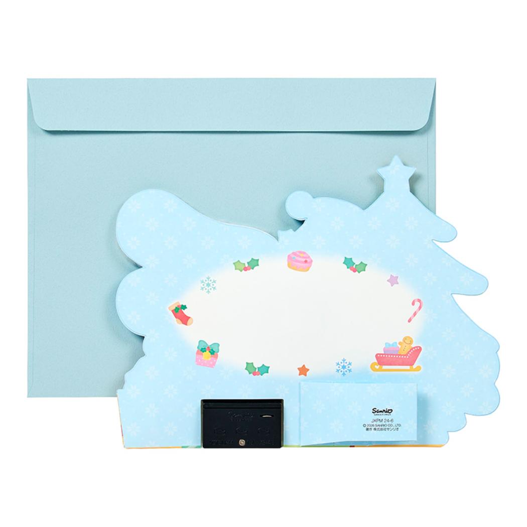 CHRISTMAS グリーティングカード クリスマス ライト＆メロディー シナモロール ふかふかプレゼント JXPM24-6 Sanrio サンリオ