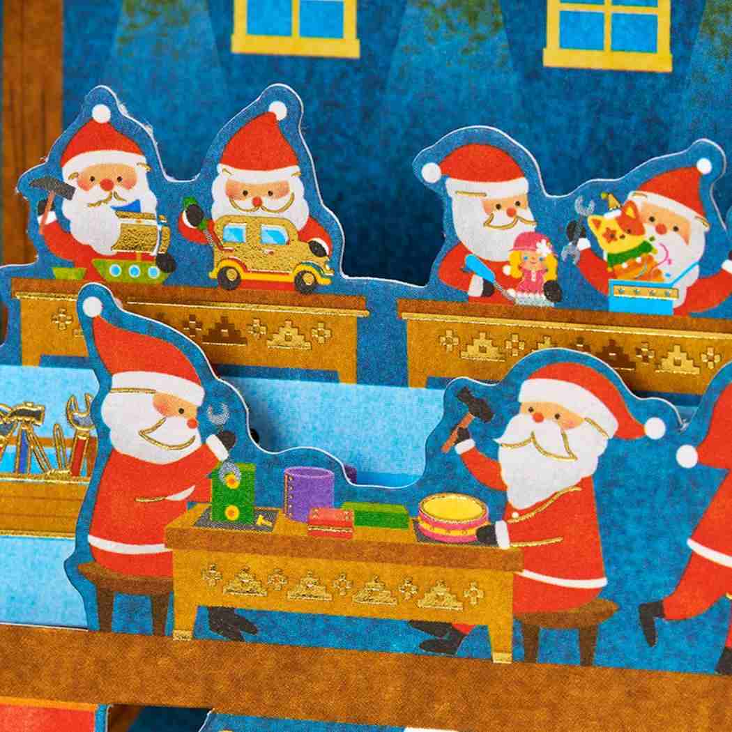 CHRISTMAS グリーティングカード クリスマス ライト＆メロディー おもちゃ工場 JXPM8-6 サンリオ