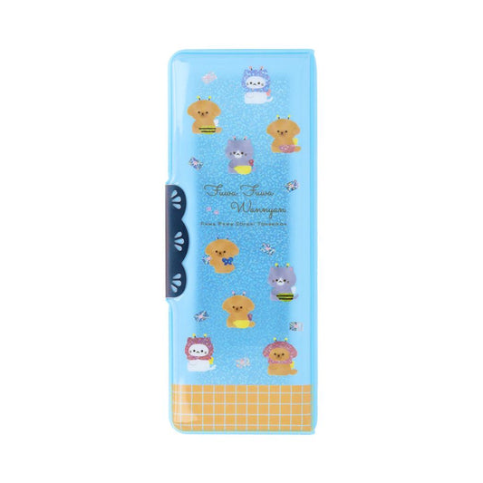 小学生筆箱 コンパクトふでいれヨコピタ 両面開きソフトペンケース ホログラム ふわふわわんにゃん サンスター文具 新学期準備文具 小学生 グッズ シネマコレクション