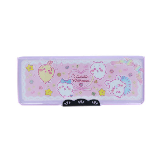 ちいかわ 小学生筆箱 コンパクトふでいれヨコピタ ホログラム サンスター文具 新学期準備文具 ふでばこ 両面開き キャラクター グッズ シネマコレクション