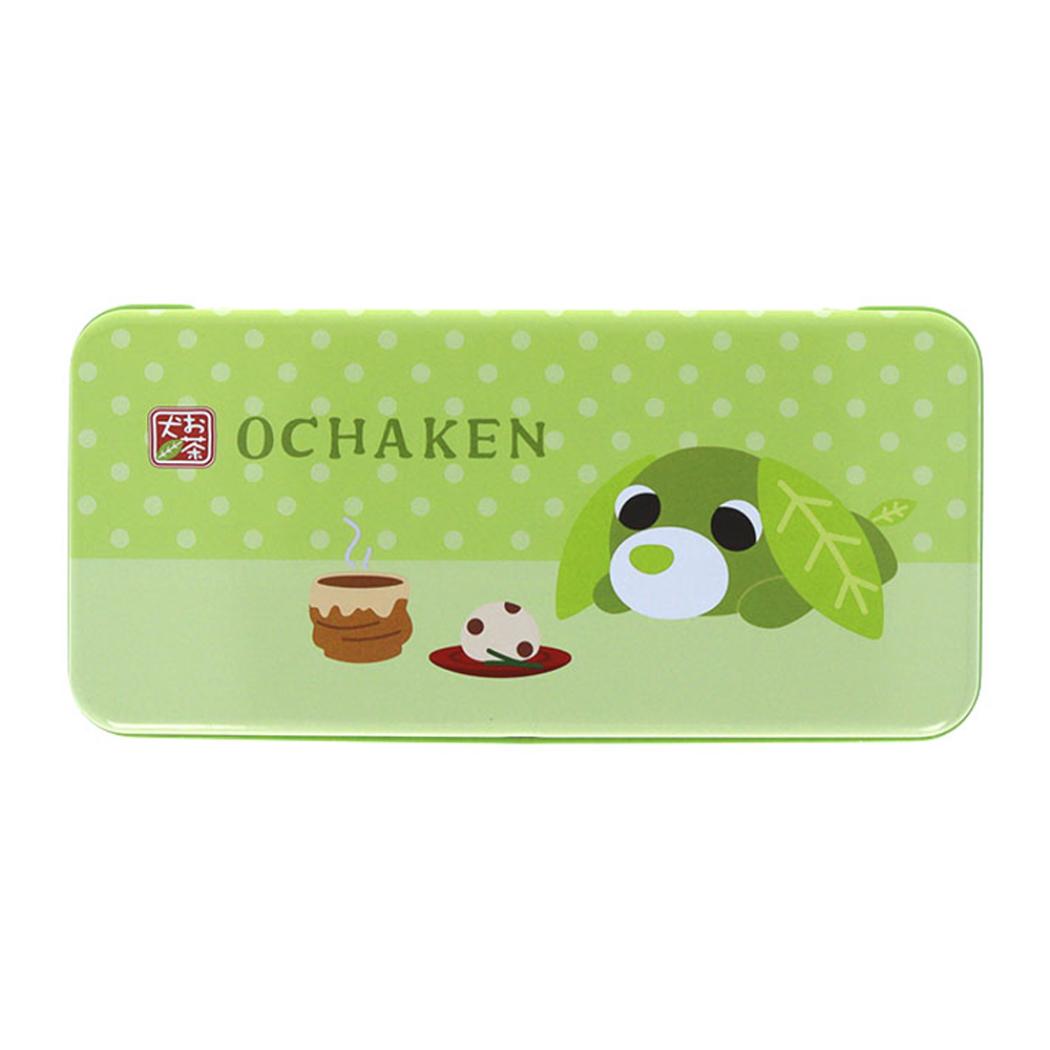 お茶犬 筆箱 缶ペンケース リョク サンスター文具 新学期準備文具 キャラクター グッズ メール便可 シネマコレクション